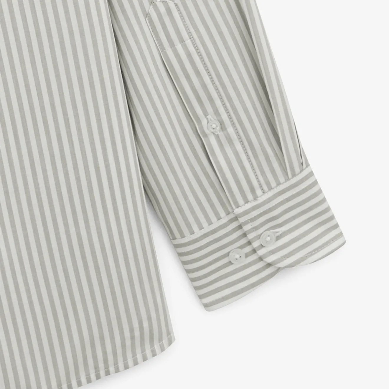 Chemises>SERGE BLANCO Charles shirt with putty beige stick stripes NOIR