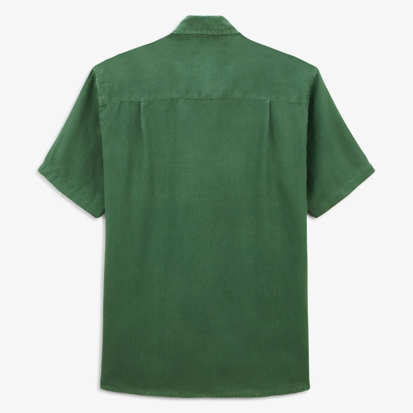 Chemises>SERGE BLANCO Charles short-sleeved shirt in mint green linen CIEL