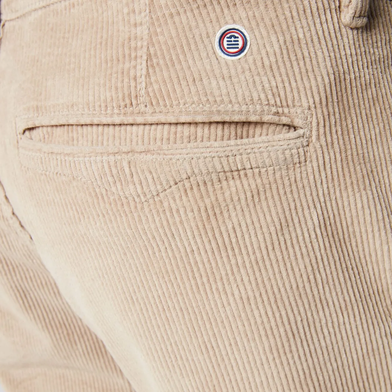 Pantalons>SERGE BLANCO Chino 726 corduroy putty OCEAN/NOIR