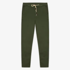 Pantalons>SERGE BLANCO Chino 738 elasticated waist army NUDE
