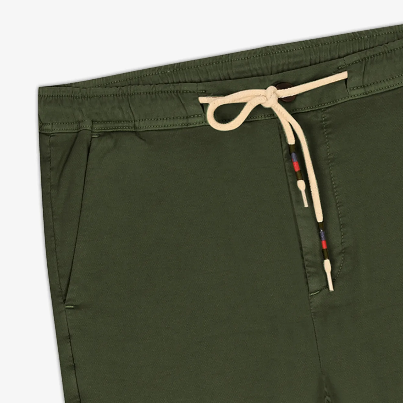 Pantalons>SERGE BLANCO Chino 738 elasticated waist army NUDE