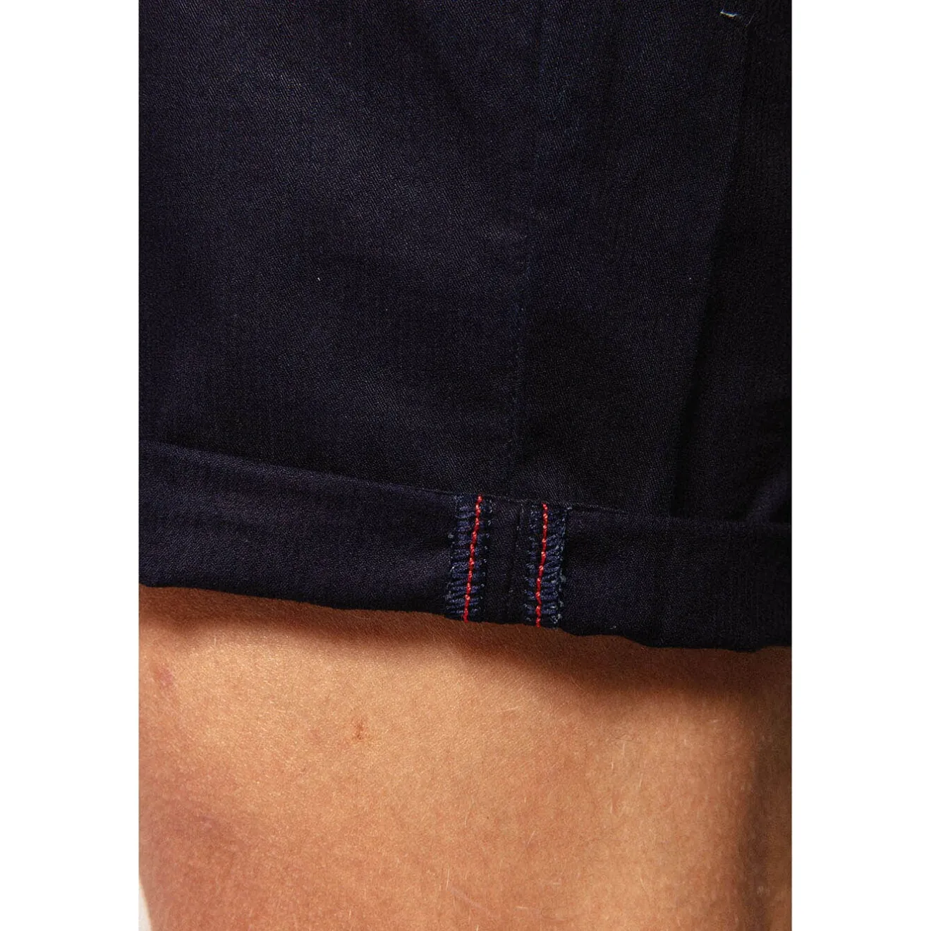 Shorts & Bermudas>SERGE BLANCO Chino Bermuda shorts with fine tone-on-tone stripes INDIGO