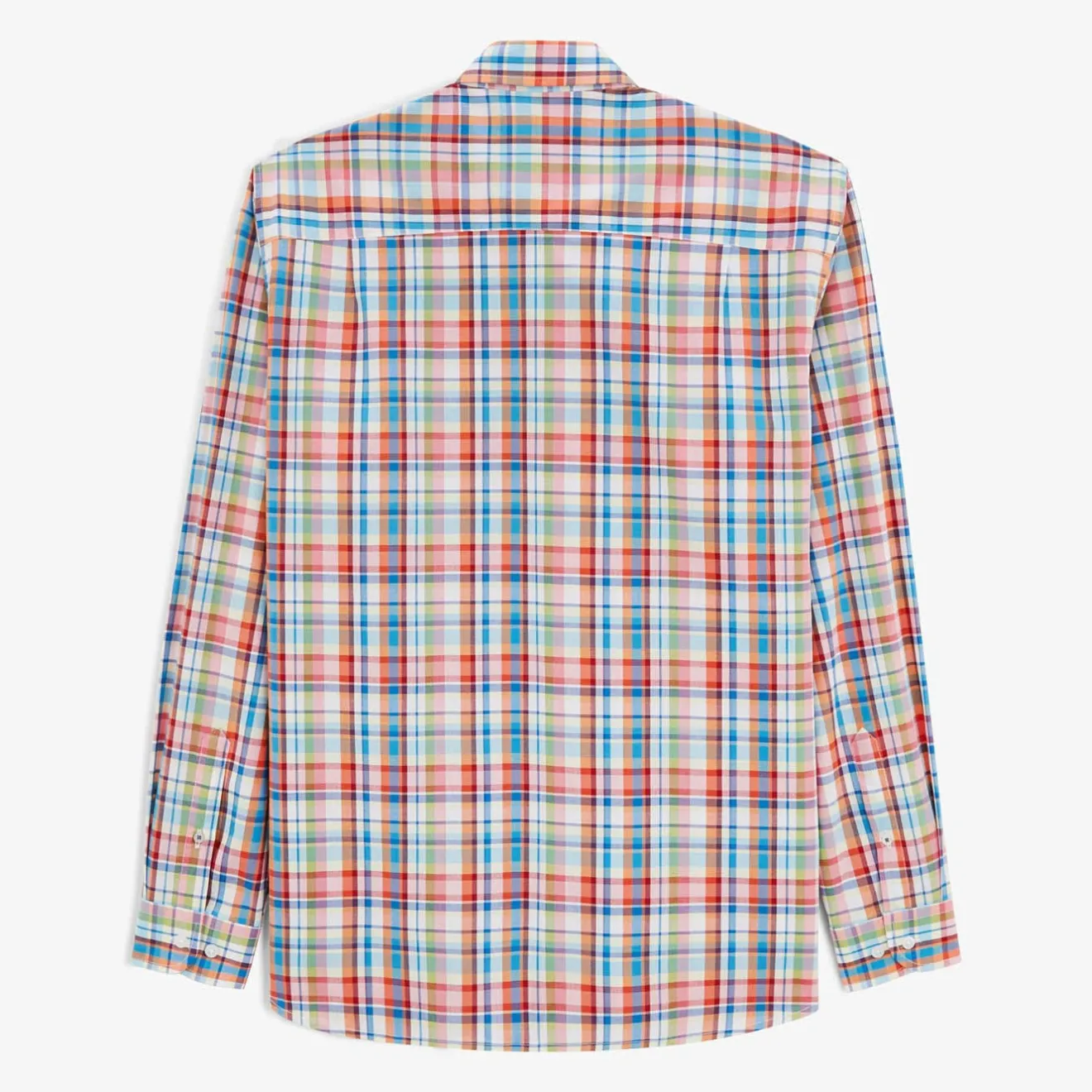 Chemises>SERGE BLANCO Clark Shirt in Multi-Colored Plaid Poplin OFF WHITE