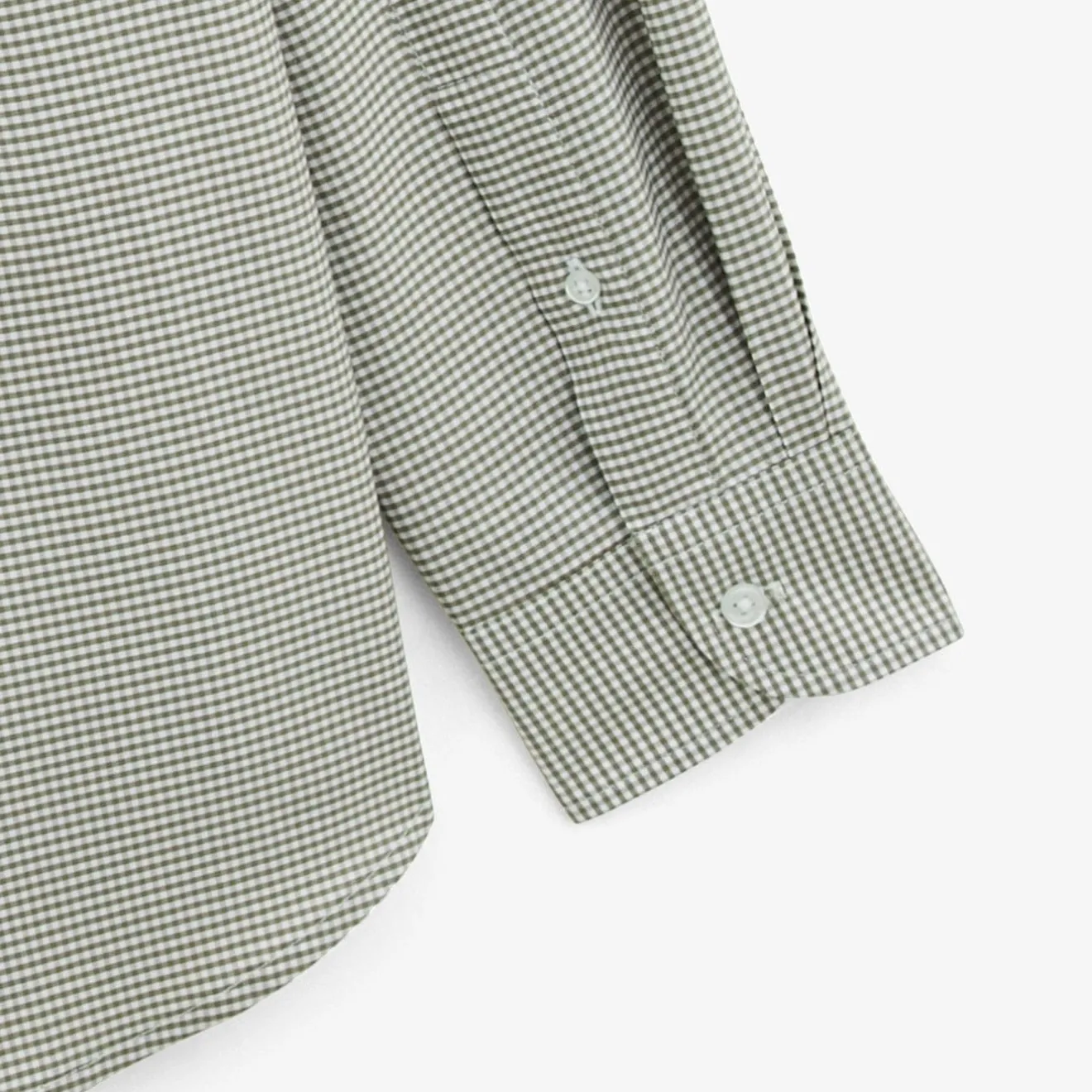 Chemises>SERGE BLANCO Clément teak green gingham check shirt CORAIL