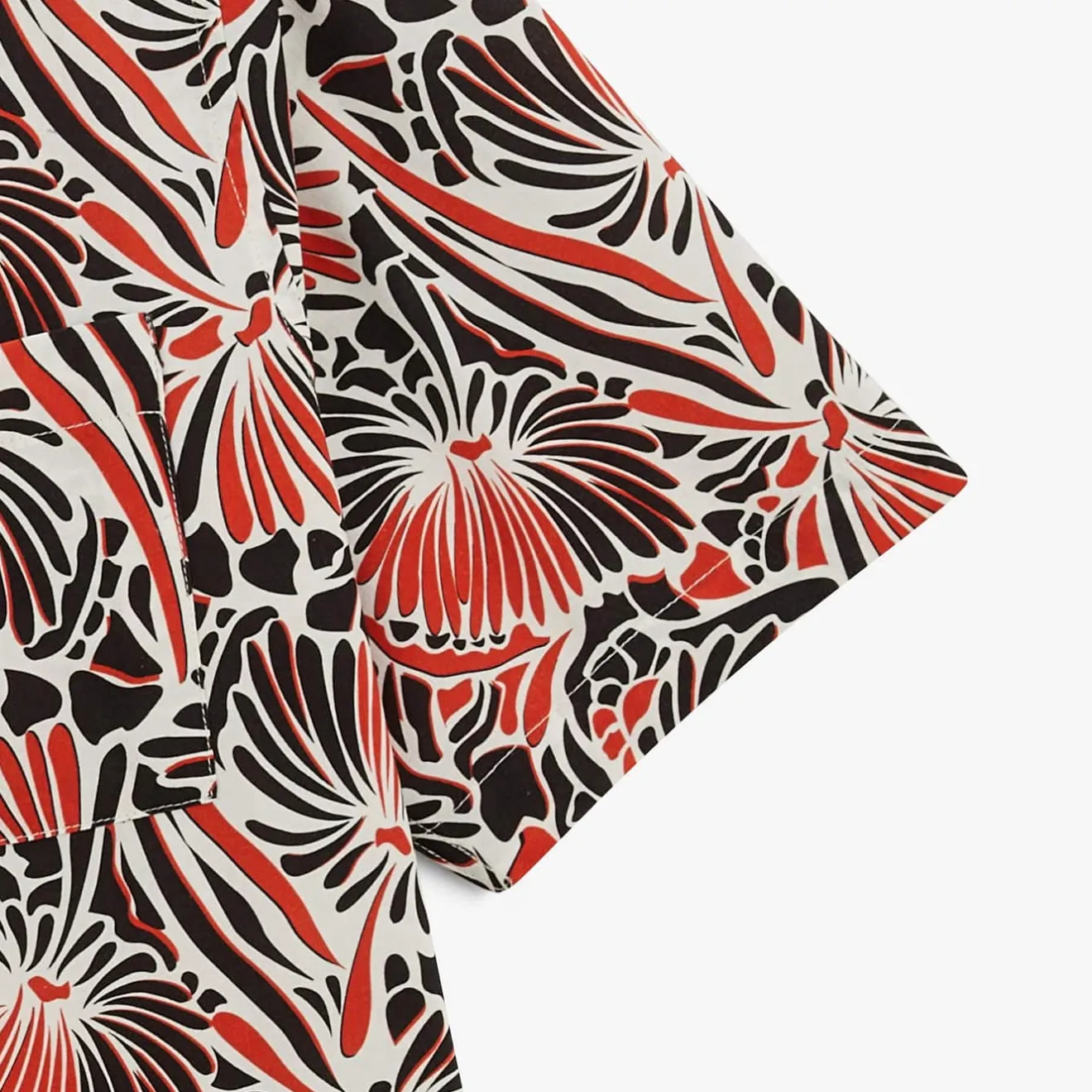 Chemises>SERGE BLANCO Clovis shirt with apricot floral print CIEL
