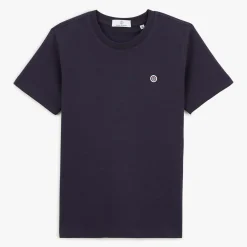 T-shirts>SERGE BLANCO Dark Blue Cotton Crew Neck T-Shirt for Boys | BLANC