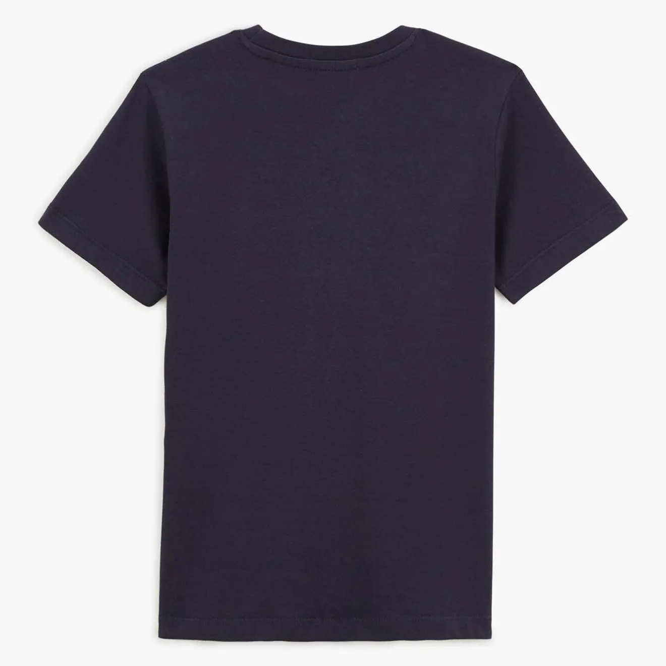 T-shirts>SERGE BLANCO Dark Blue Cotton Crew Neck T-Shirt for Boys | BLANC