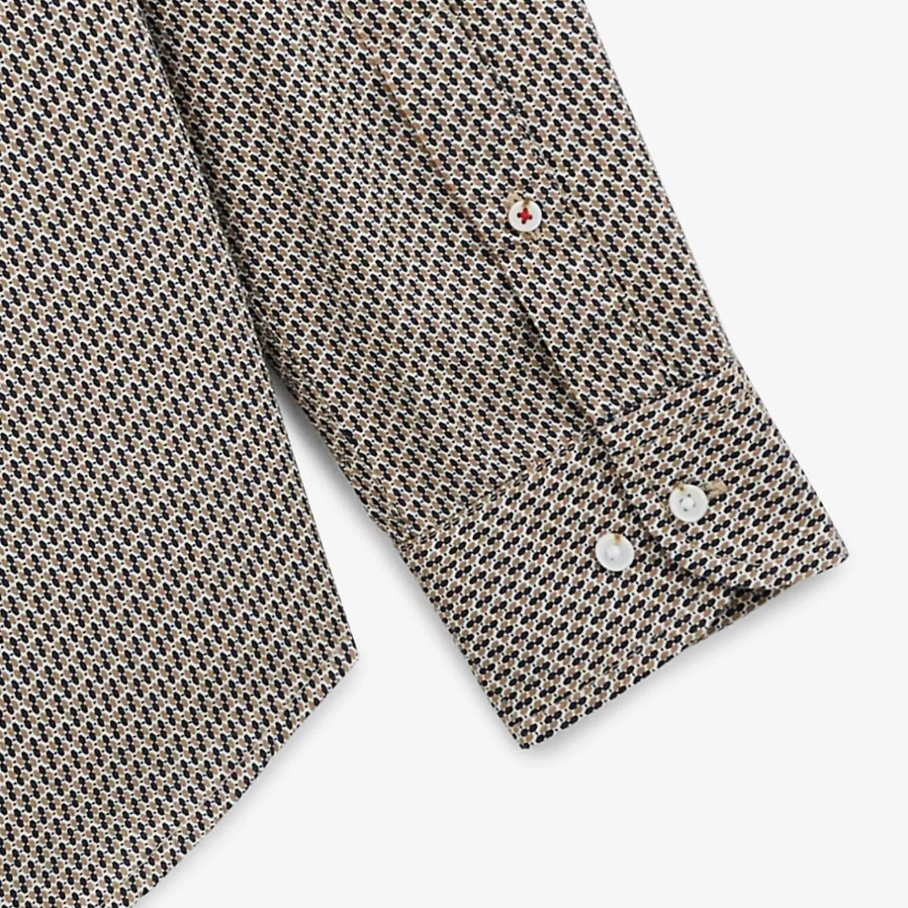 Chemises>SERGE BLANCO Dark blue geometric print shirt dark navy