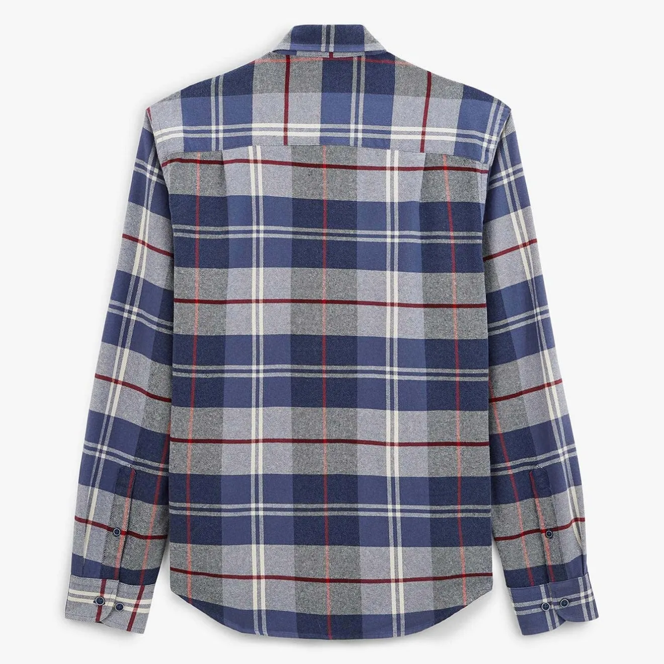 Chemises>SERGE BLANCO Dark blue plaid shirt BLEU INDIGO