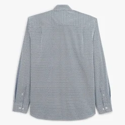 Chemises>SERGE BLANCO Dark blue printed shirt ROUGE
