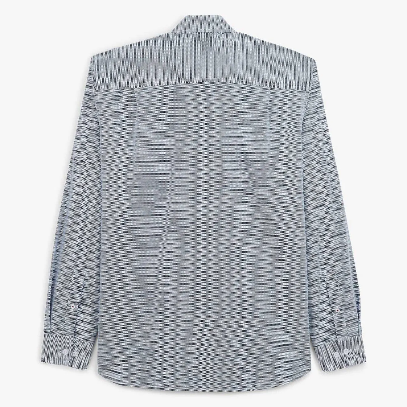 Chemises>SERGE BLANCO Dark blue printed shirt ROUGE