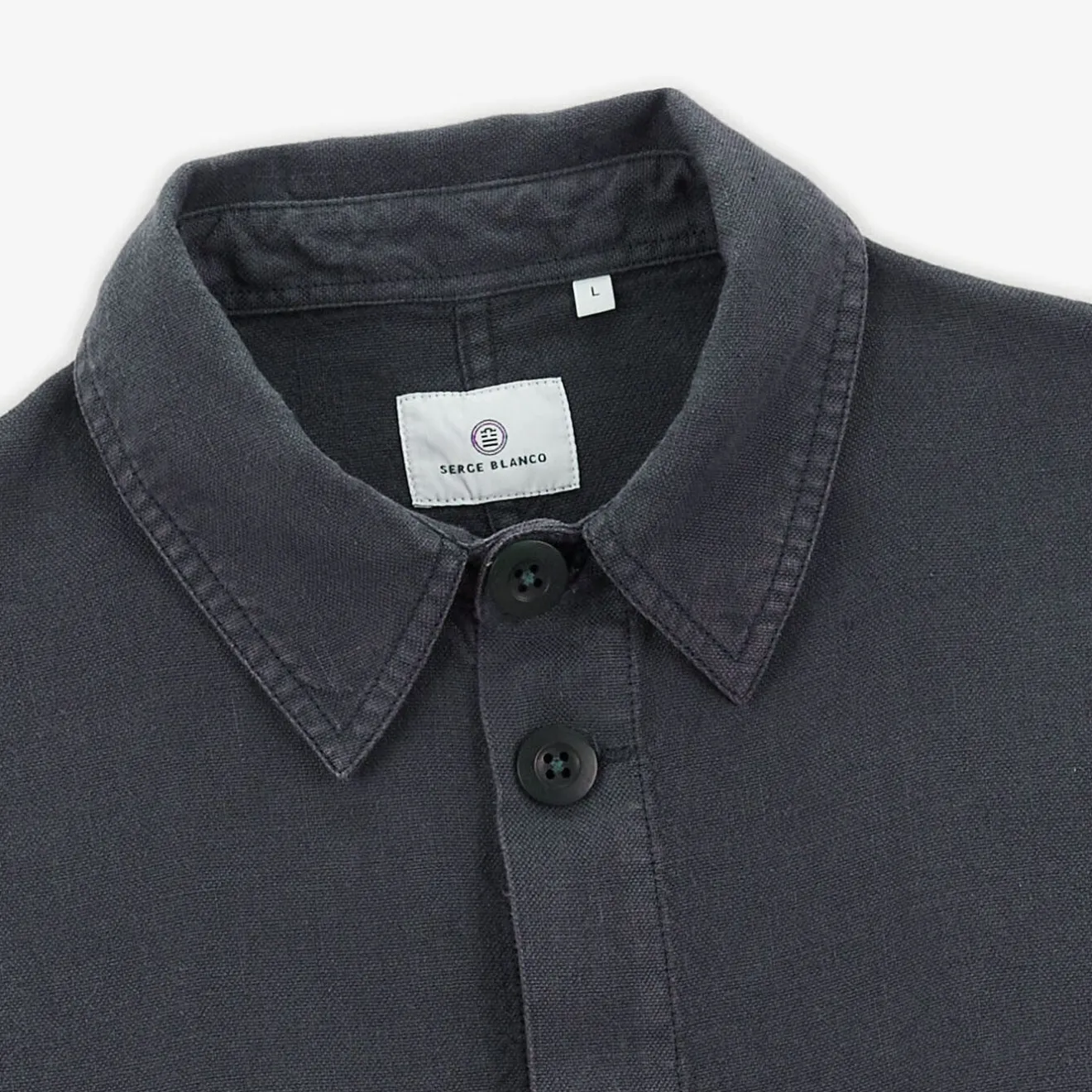 Manteaux Et Vestes>SERGE BLANCO Dark blue Wilfried jacket in linen and cotton ABRICOT