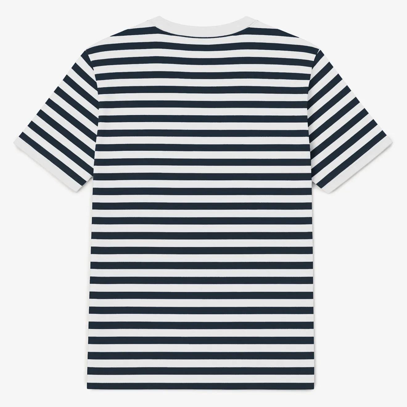 T-shirts>SERGE BLANCO Dark navy blue striped cotton short-sleeved T-shirt SAPIN
