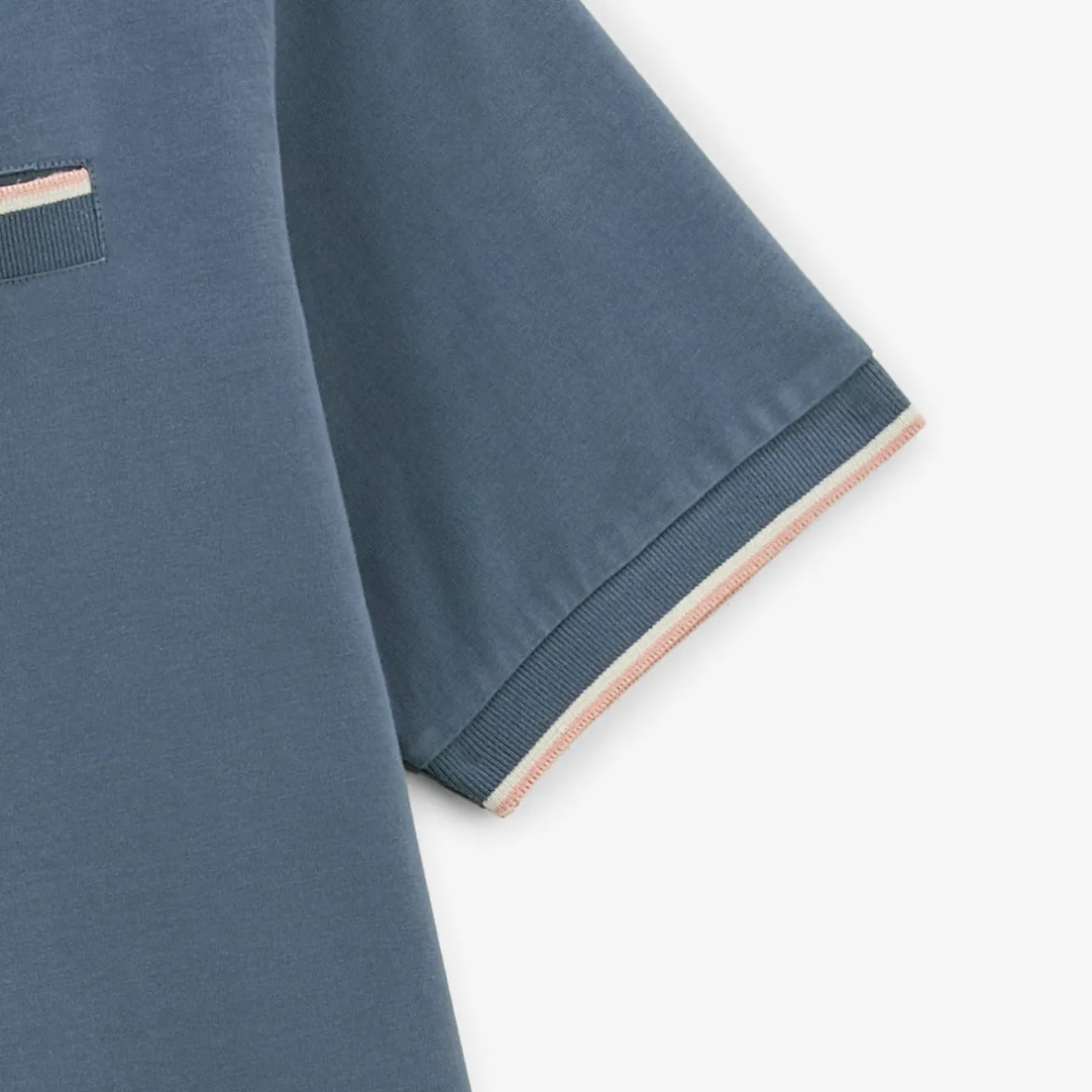 Maillots De Rugby|Polos>SERGE BLANCO Denim blue Wolf short-sleeved rugby jersey BLANC