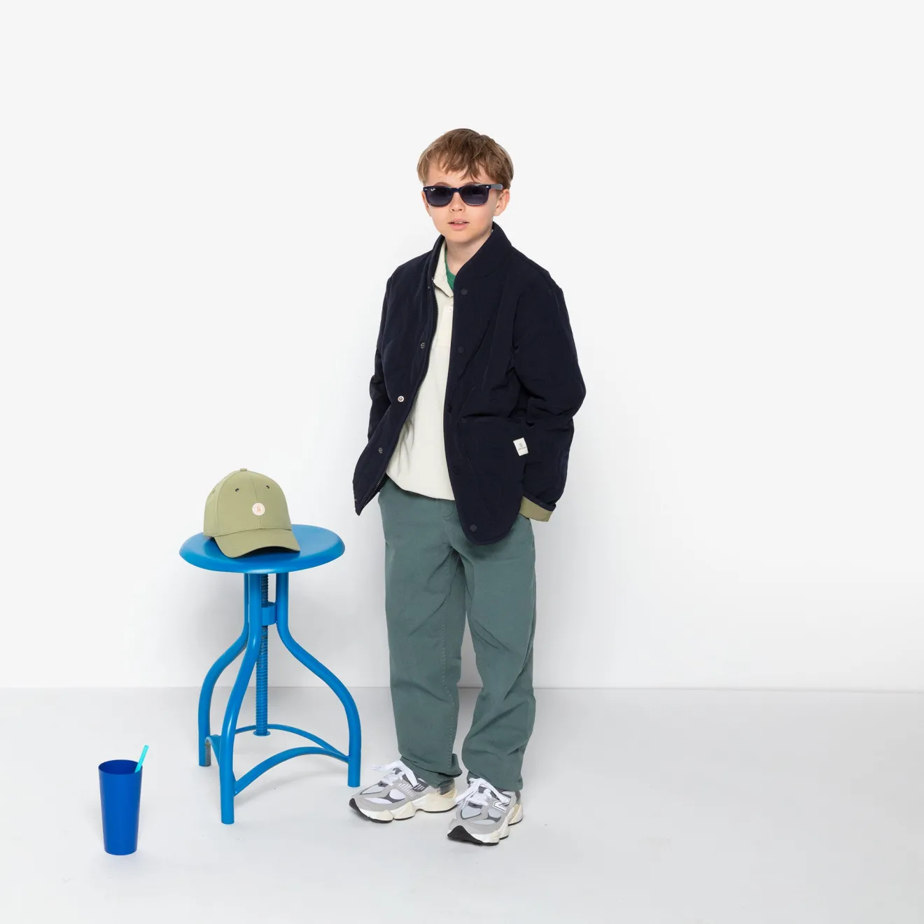 Doudounes Et Vestes>SERGE BLANCO Dereck junior dark blue jacket MILITAIRE