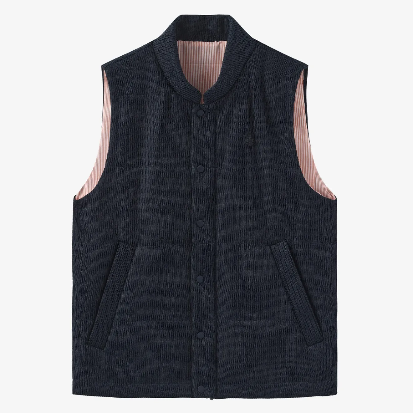Manteaux & Vestes>SERGE BLANCO Donatien sleeveless jacket in mesh dark navy