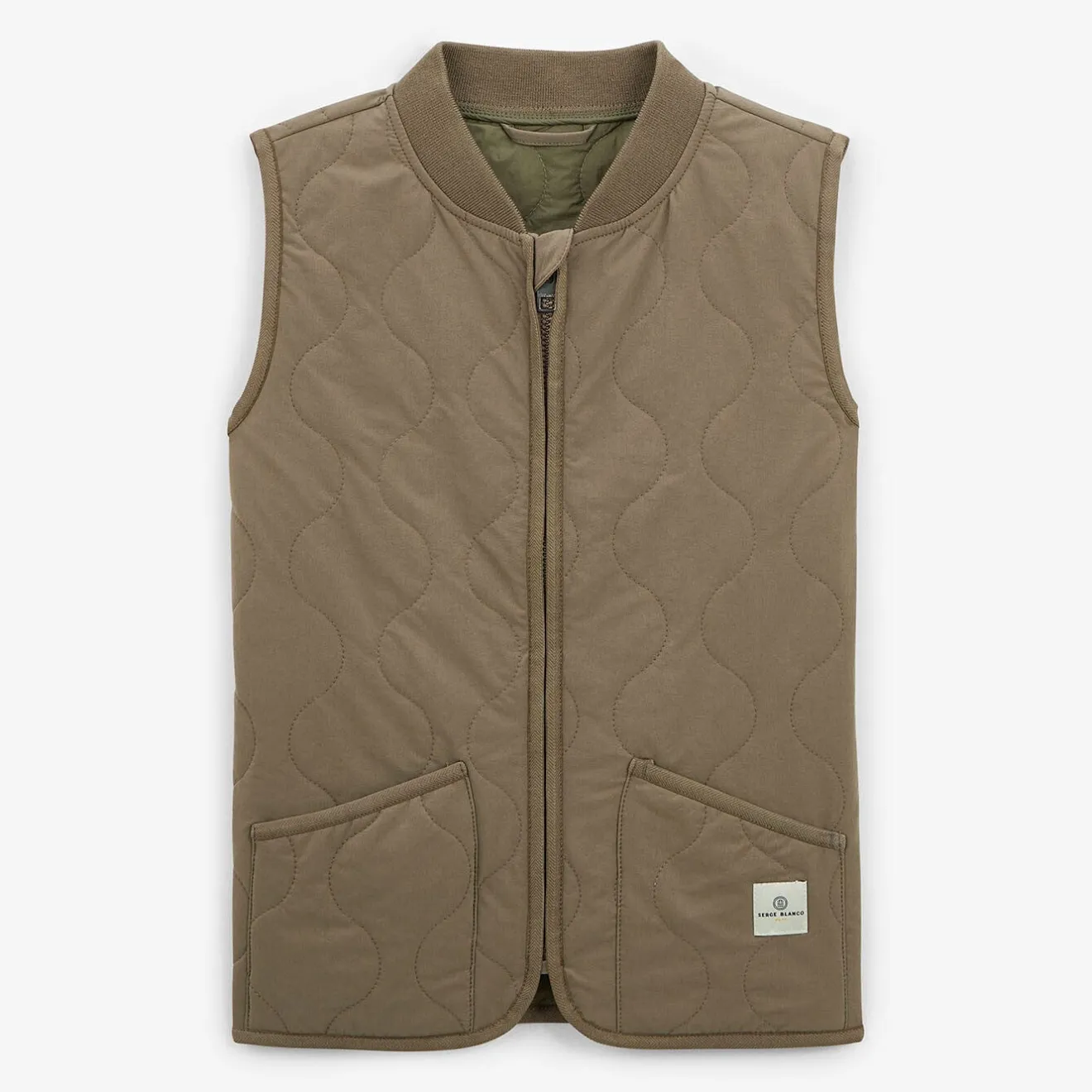 Doudounes Et Vestes>SERGE BLANCO Dustin junior beige quilted jacket dark navy