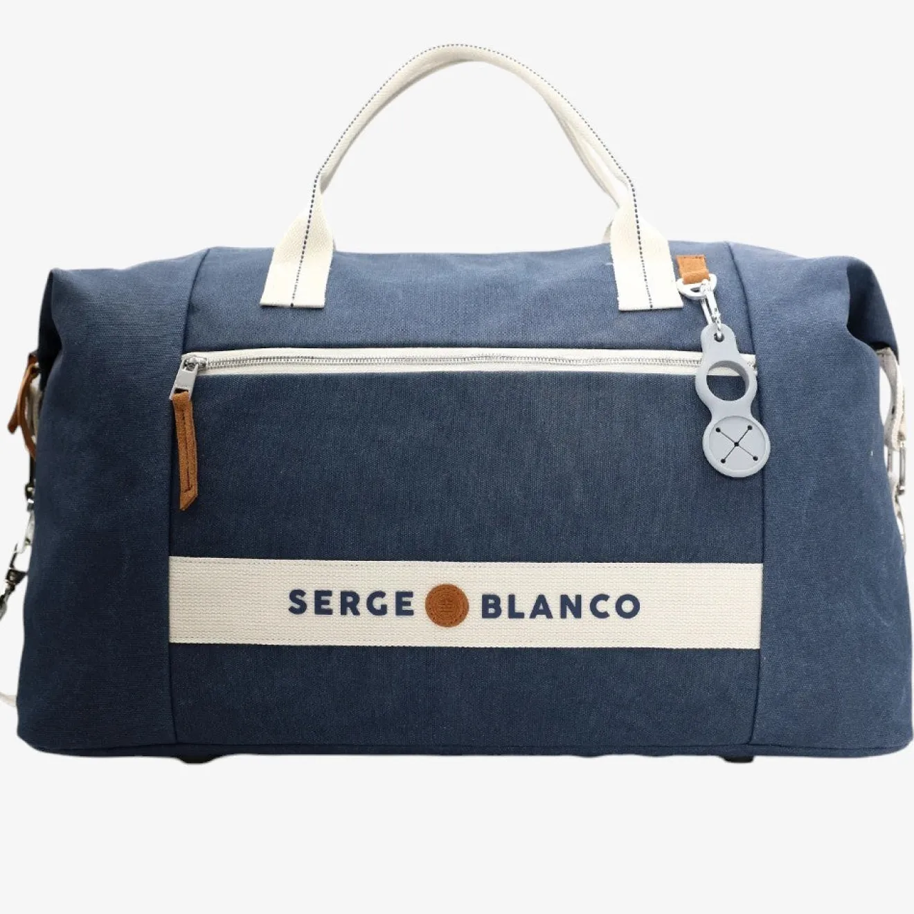 Sacs De Voyage|Le Sportif>SERGE BLANCO GYM dark navy travel bag BLANC