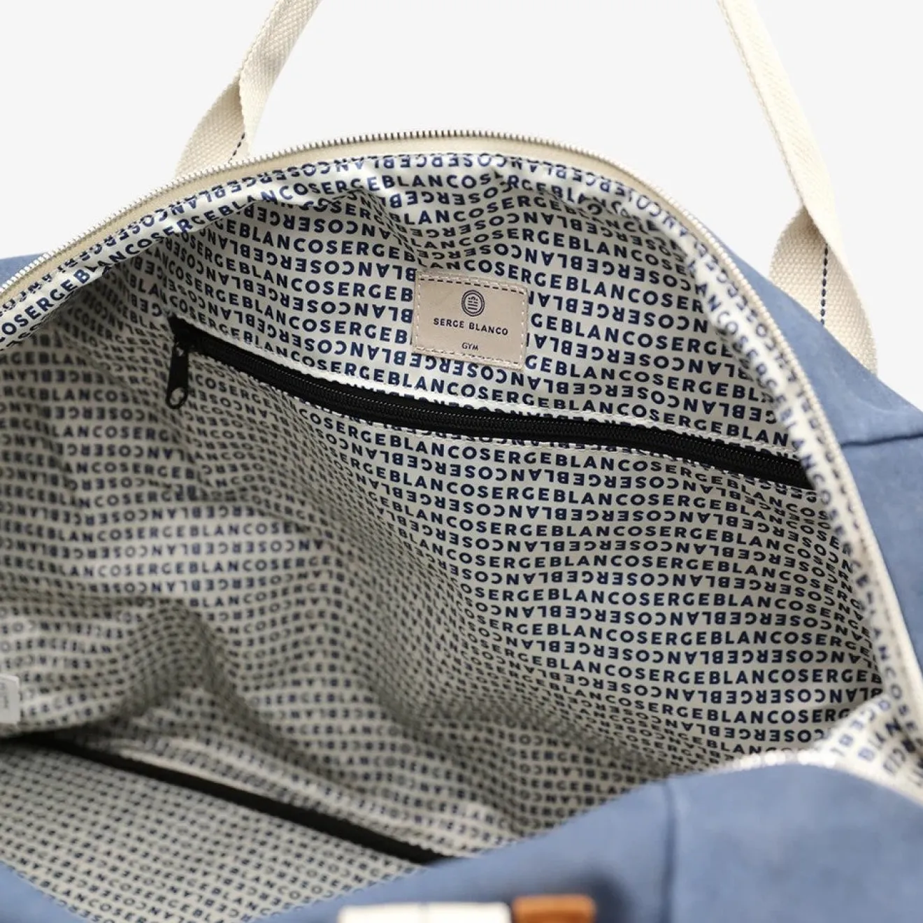 Sacs De Voyage|Le Sportif>SERGE BLANCO GYM dark navy travel bag BLANC