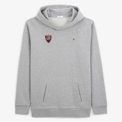 Rugby Club Toulonnais|Sweats>SERGE BLANCO Heather grey Rugby Club Toulonnais hoodie BLANC