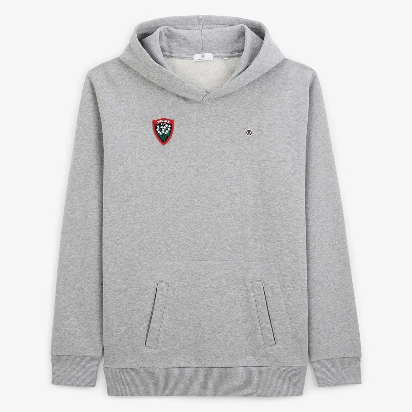 Rugby Club Toulonnais|Sweats>SERGE BLANCO Heather grey Rugby Club Toulonnais hoodie BLANC