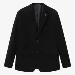 Blazers>SERGE BLANCO Henri black velvet blazer jacket NUAGE