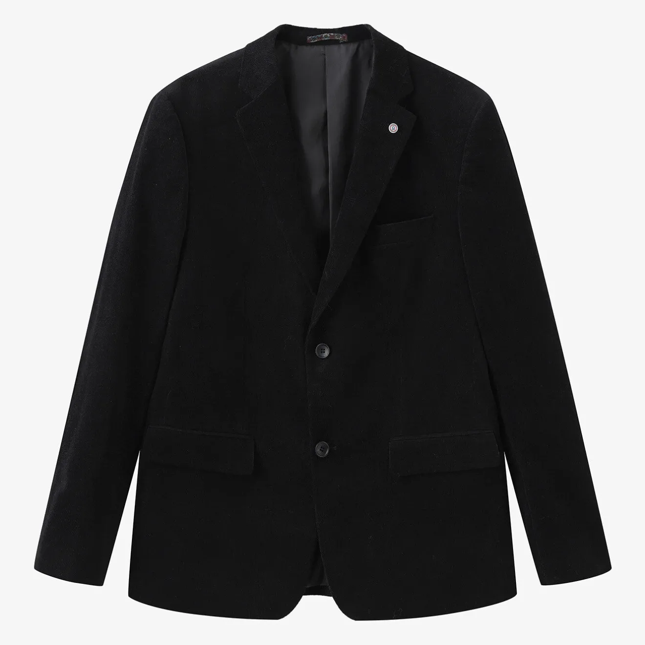 Blazers>SERGE BLANCO Henri black velvet blazer jacket NUAGE