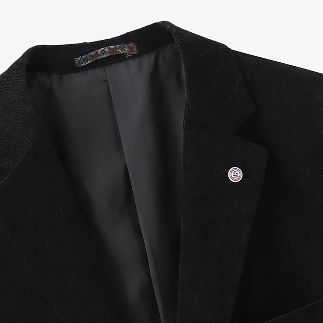Blazers>SERGE BLANCO Henri black velvet blazer jacket NUAGE
