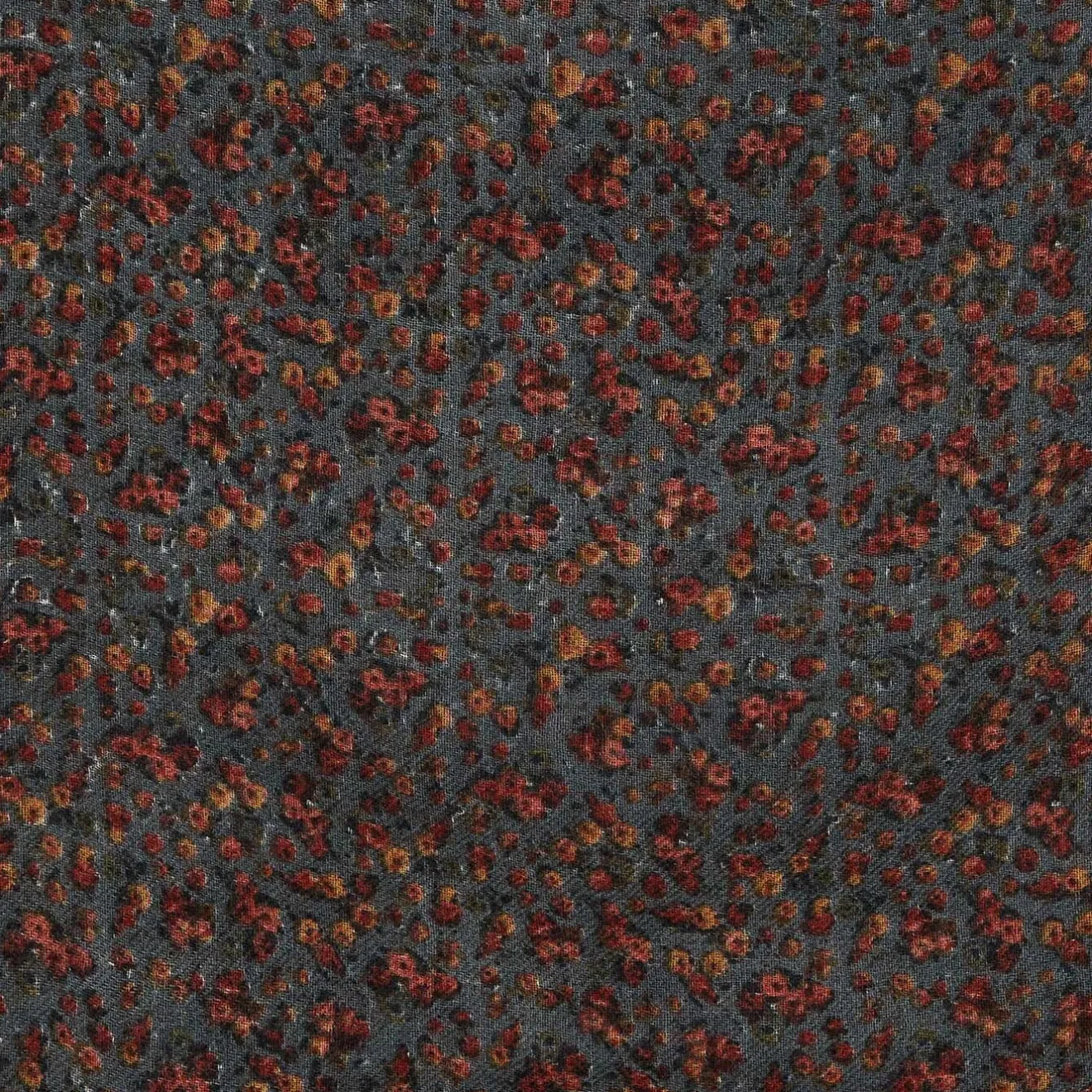 Écharpes Et Chèches>SERGE BLANCO Indigo blue floral print scarf TILLEUL