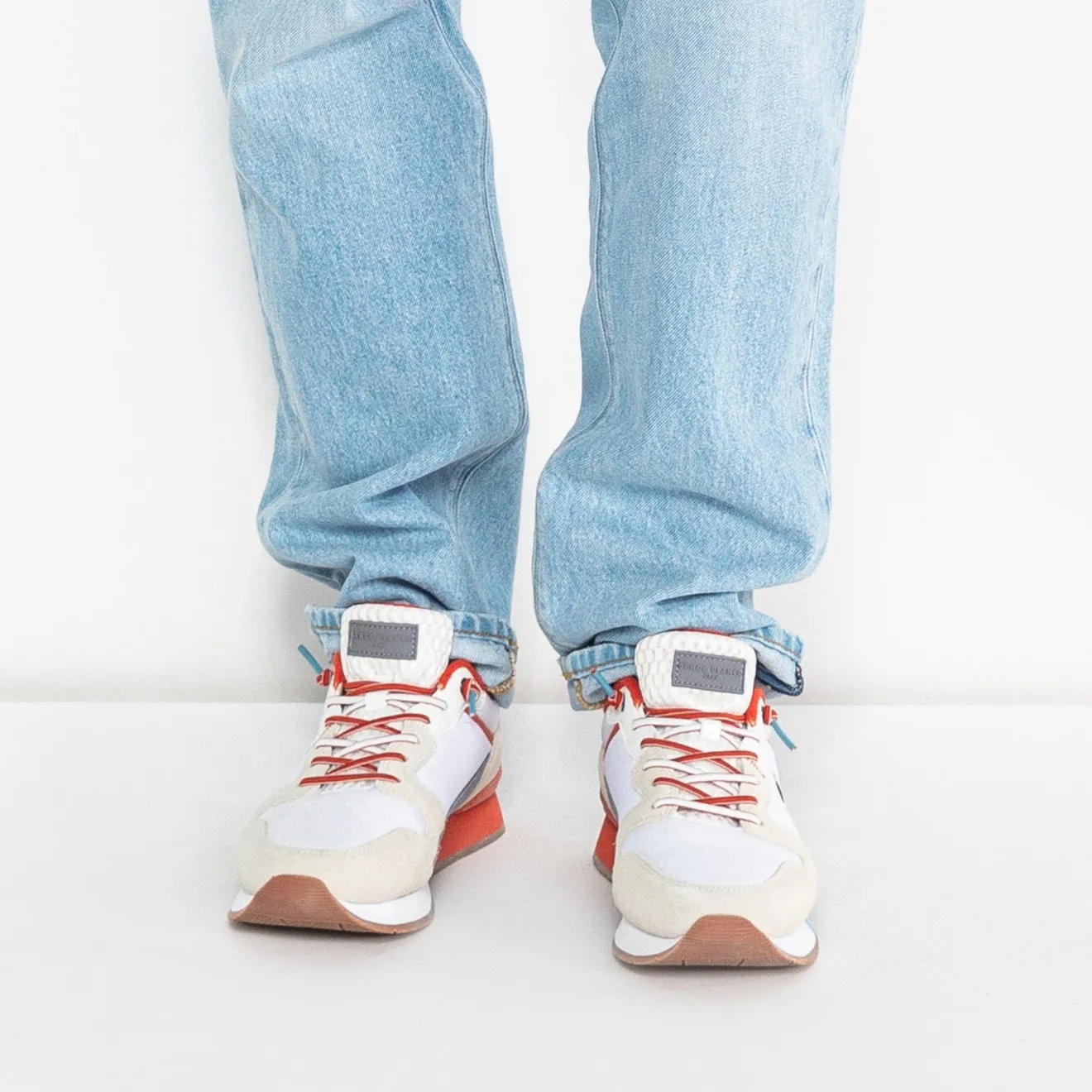 Collection Isola>SERGE BLANCO Isola coral orange sneaker NOIR