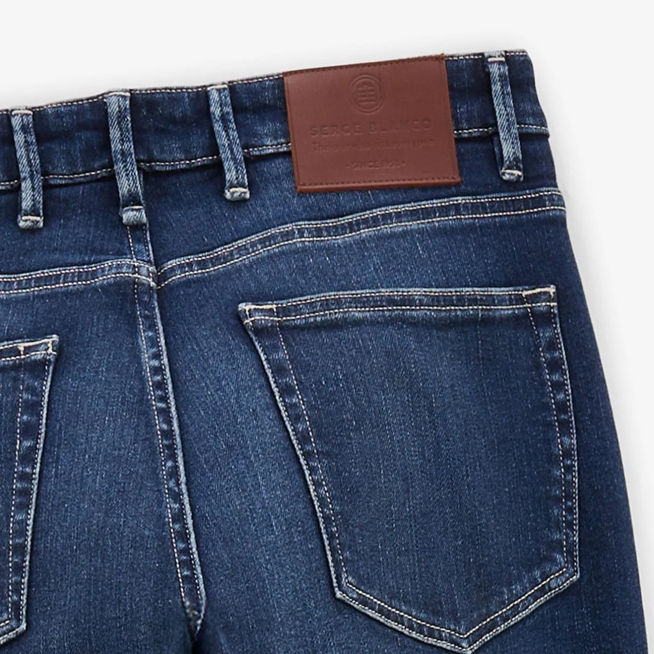 Pantalons>SERGE BLANCO Jeans 325 slim powertwist rinse dark blue MASTIC