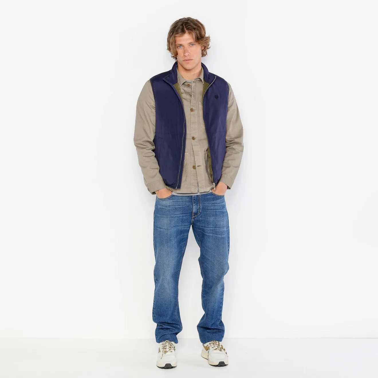 Pantalons>SERGE BLANCO Jeans 331 tappered fit stone blue DARK BLUE