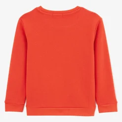 Vêtements>SERGE BLANCO Junior Brushed Fleece Crewneck Sweatshirt in Copper Orange OLIVE