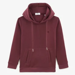 Vêtements>SERGE BLANCO Junior Burgundy Red Brushed Fleece Hoodie OCEAN
