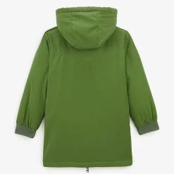 Vêtements>SERGE BLANCO Junior Cap Finistère long parka in olive green dark navy