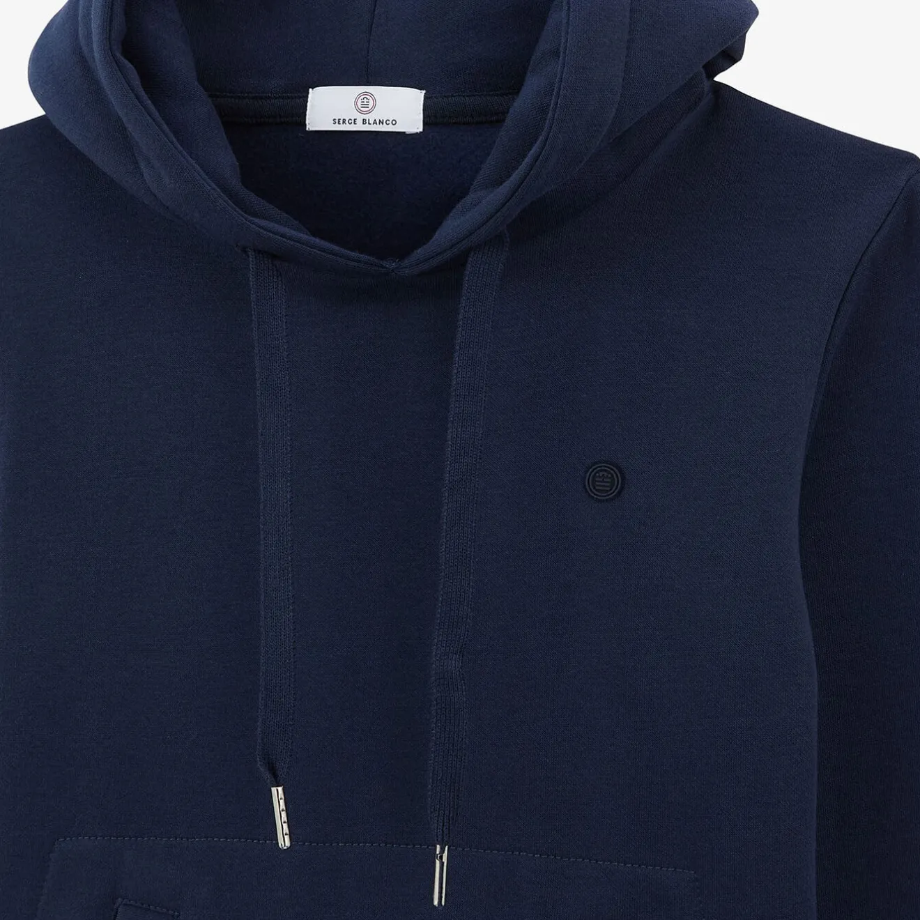 Sweats>SERGE BLANCO Junior Dark Blue Brushed Fleece Hoodie CIEL
