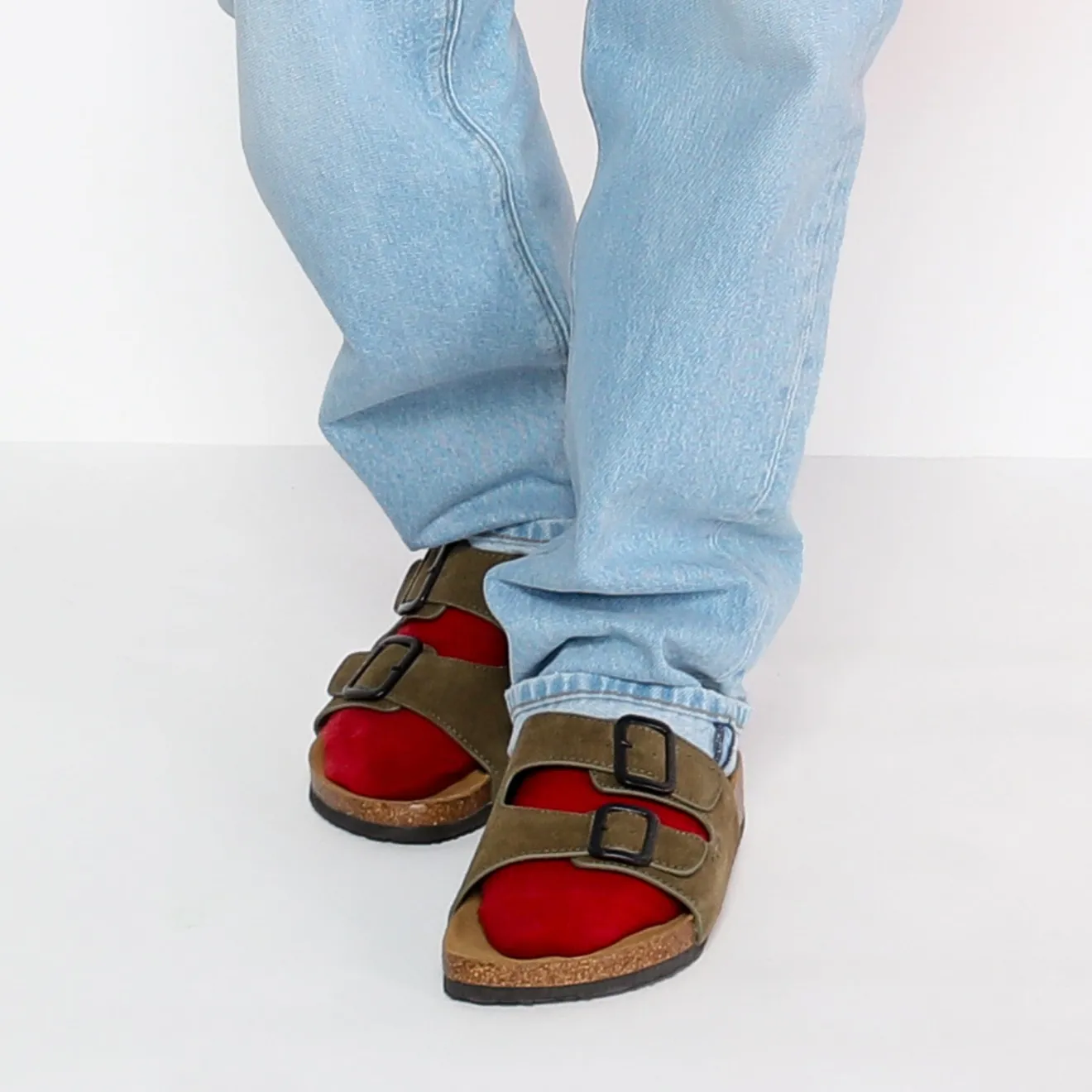 Sandales|Daddy Cool>SERGE BLANCO Khaki green Tropéa sandal CITRON