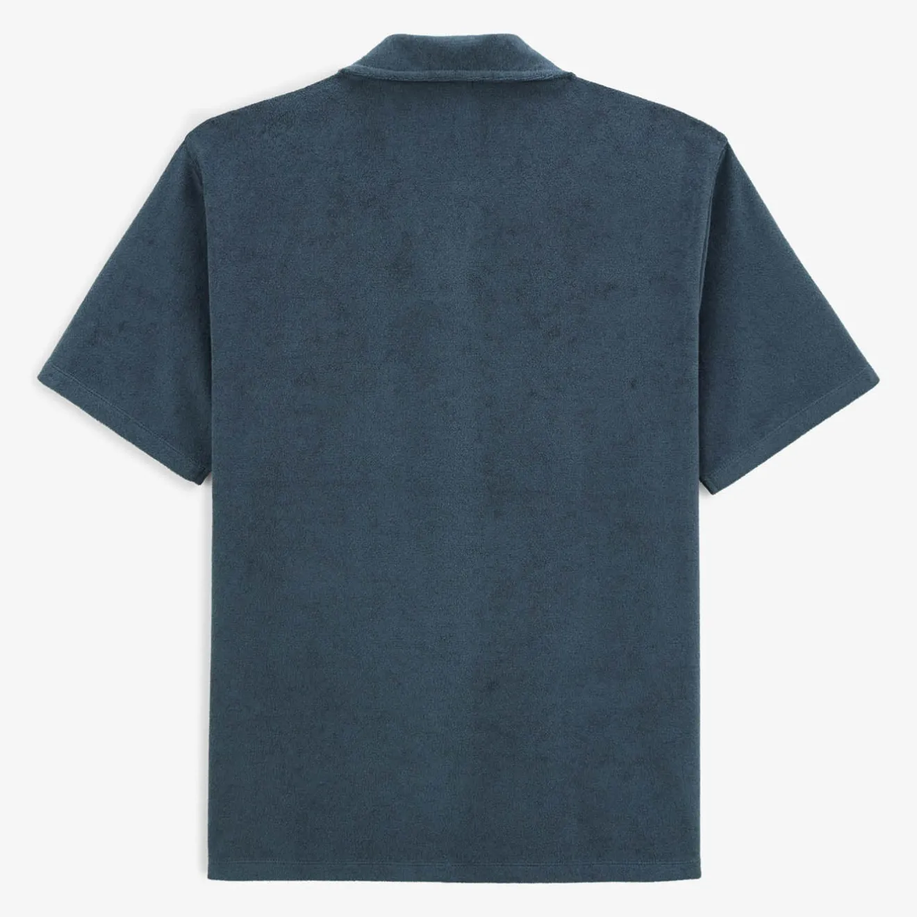 Polos>SERGE BLANCO Lane dark navy short-sleeved terry polo shirt TILLEUL