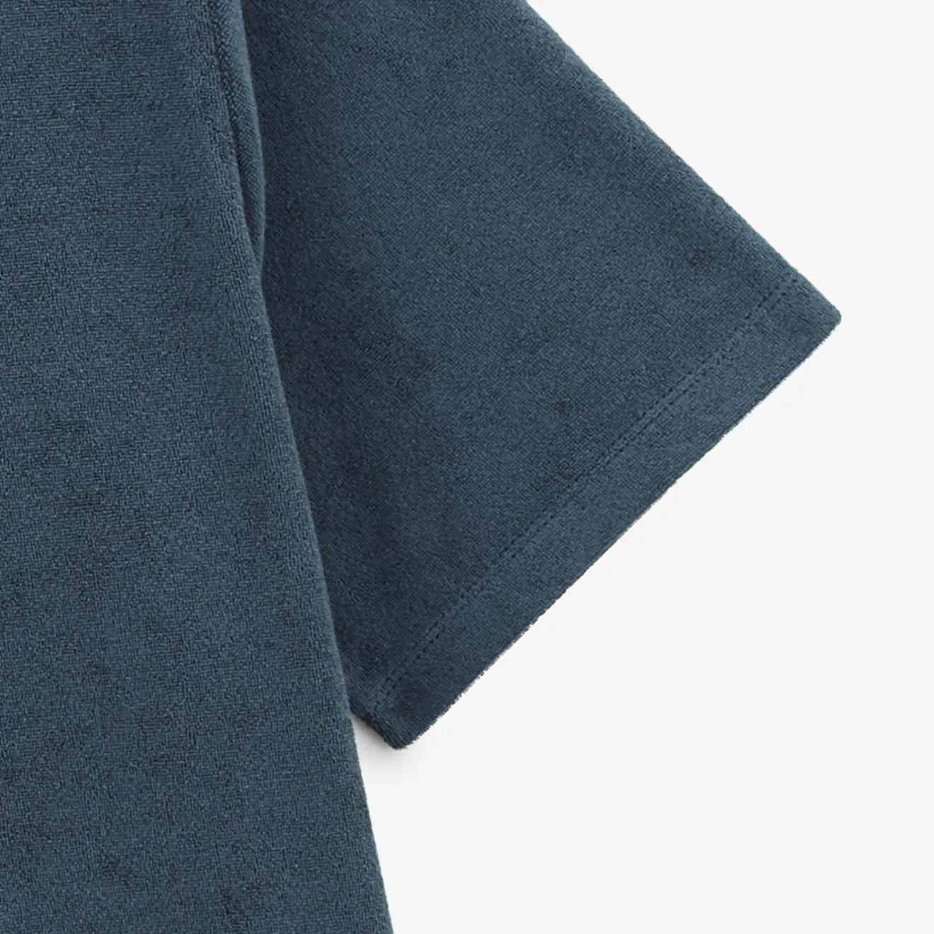 Polos>SERGE BLANCO Lane dark navy short-sleeved terry polo shirt TILLEUL