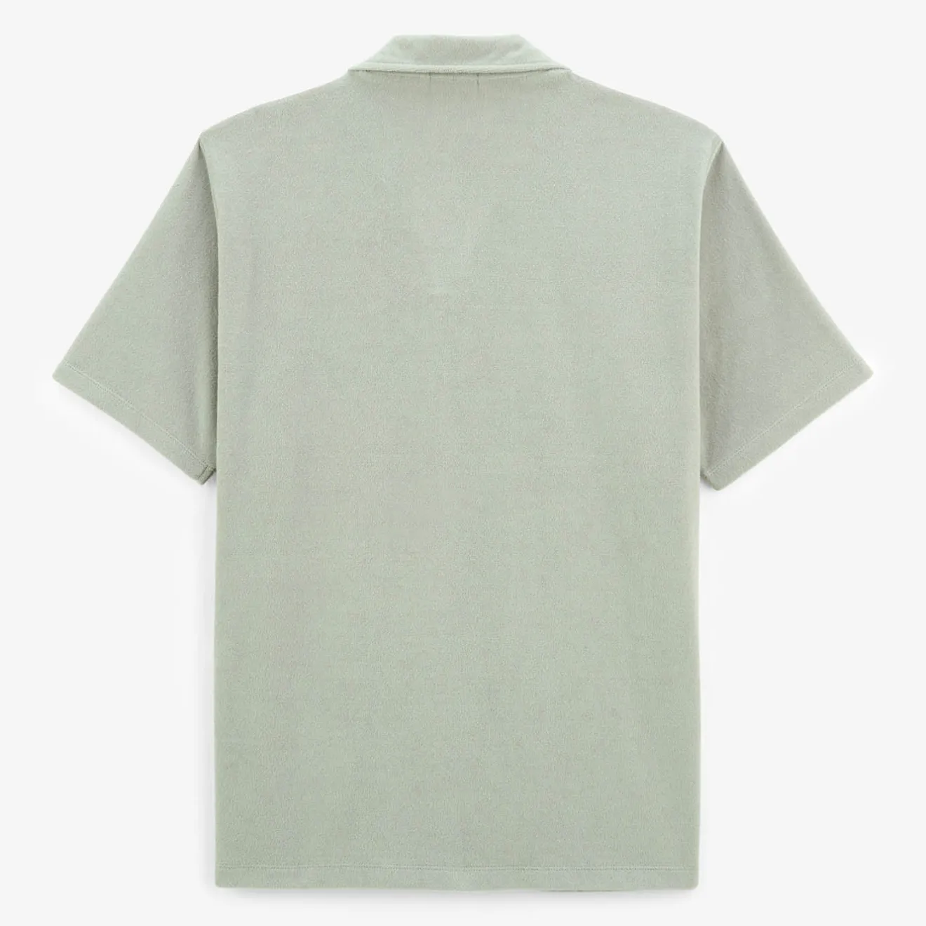 Polos>SERGE BLANCO Lane slate gray short-sleeved terry polo shirt BLANC