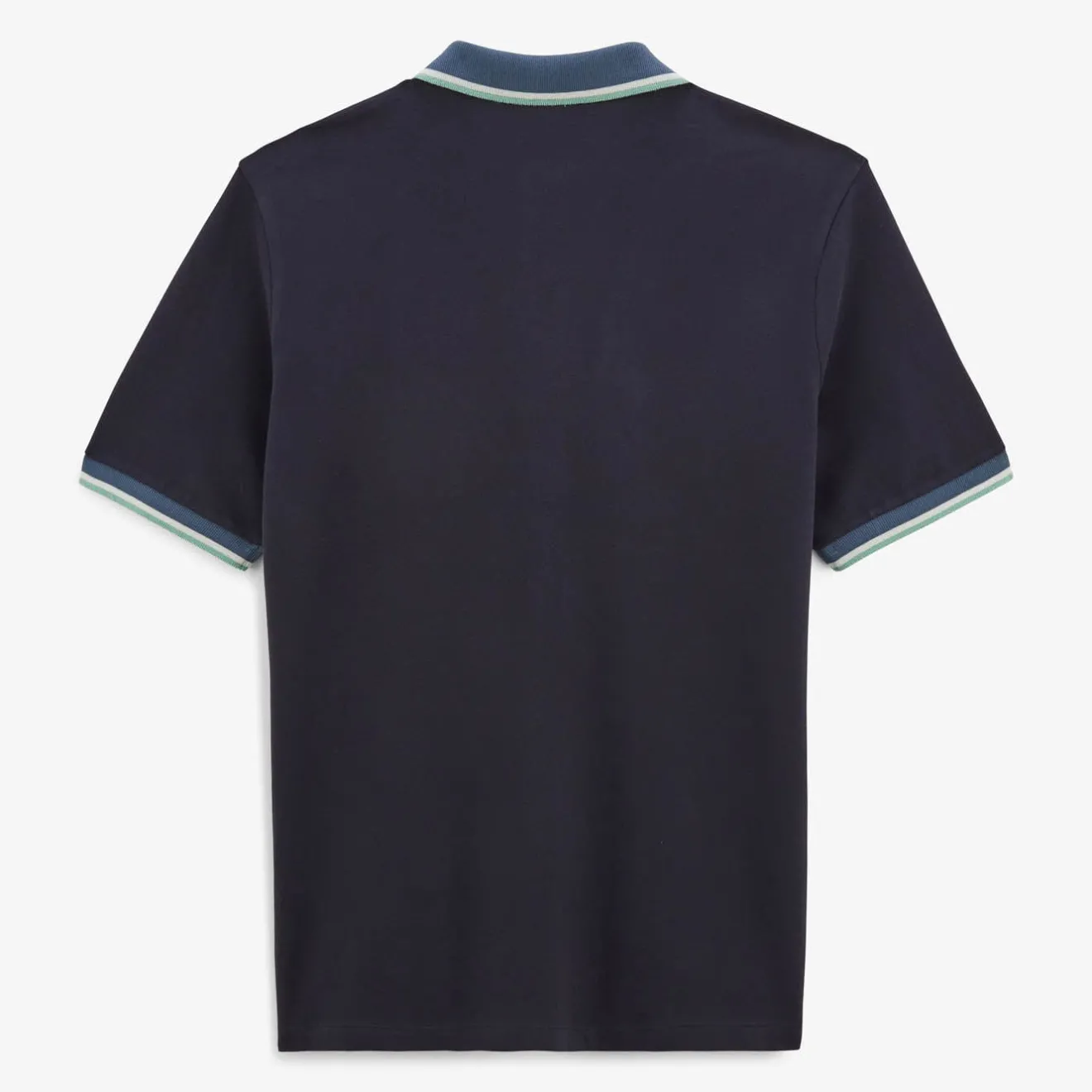 Polos>SERGE BLANCO Laos dark navy short-sleeved pique polo shirt AMANDE