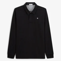 Polos>SERGE BLANCO Laurel black rugby jersey dark navy