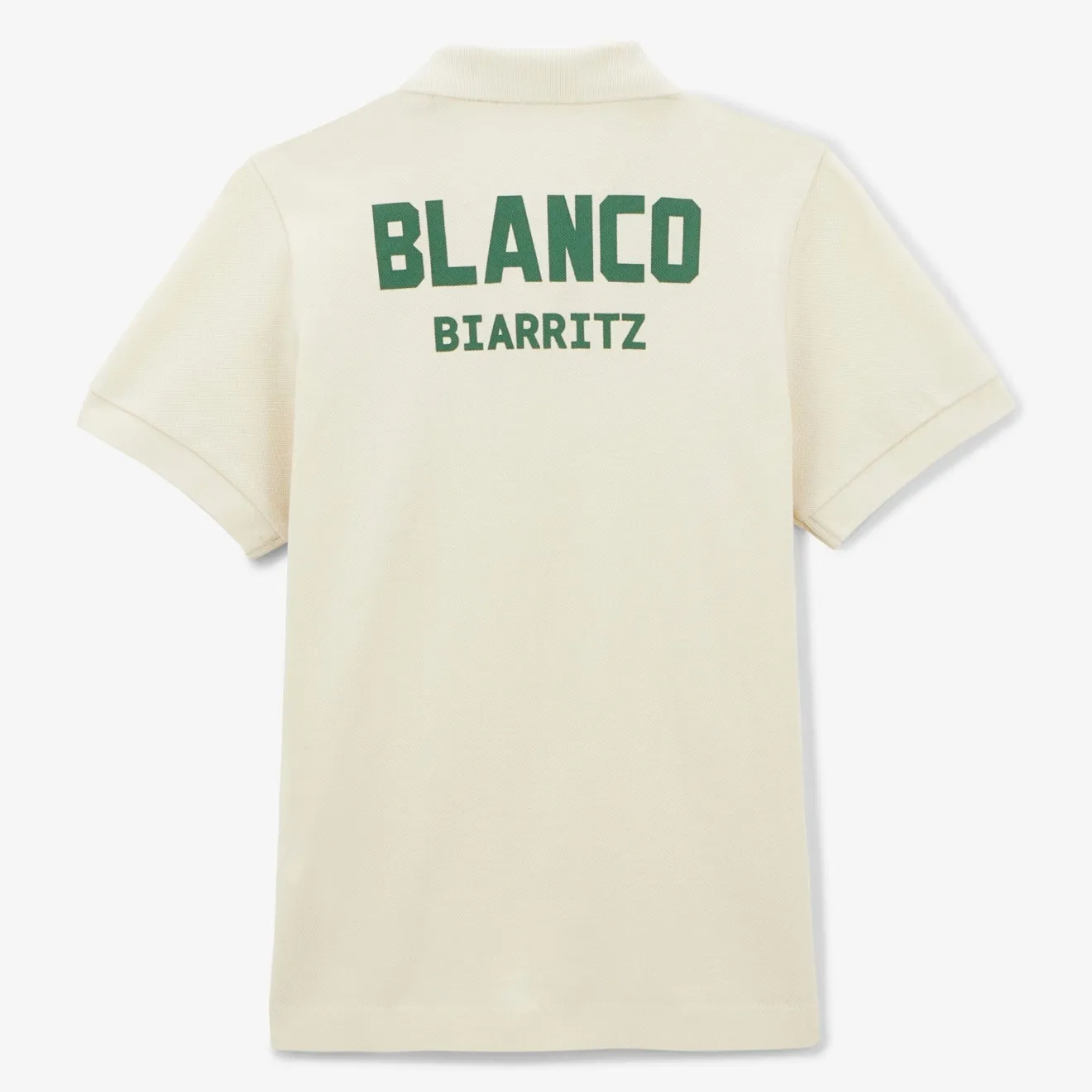 Polos|Tel Père, Tel Fils>SERGE BLANCO Laxton junior pique polo shirt, latte white dark navy
