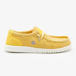 Chaussures Bateau|Daddy Cool>SERGE BLANCO Lemon yellow Saint-Jean boat shoe ORANGE