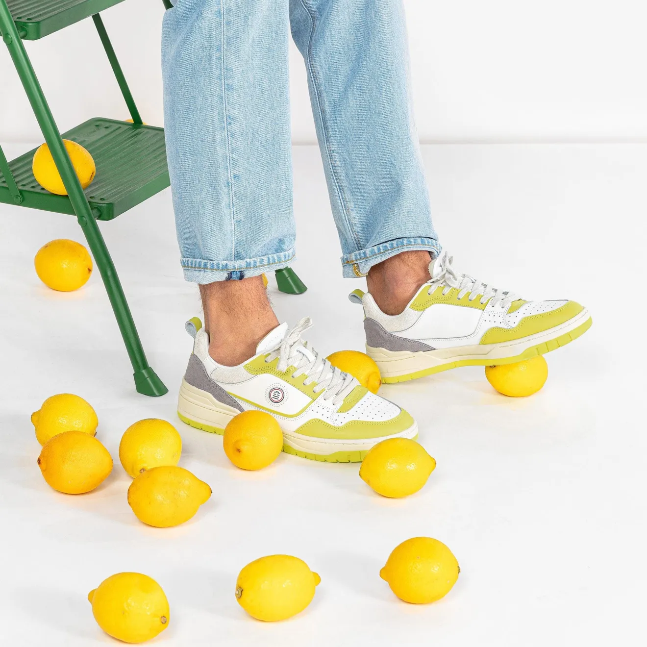 Collection La Vernaz>SERGE BLANCO Lemon yellow Vernaz sneaker NATION