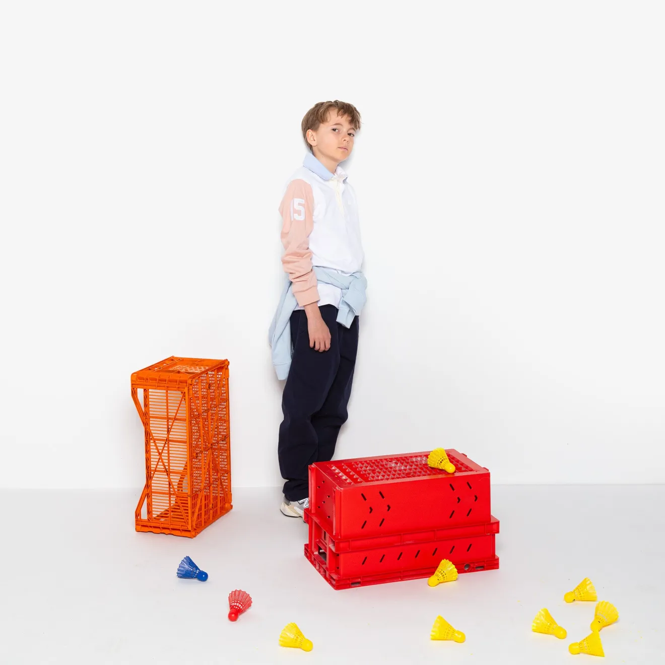 Polos|Tel Père, Tel Fils>SERGE BLANCO Levi long-sleeved rugby jersey colorblock junior white BLANC