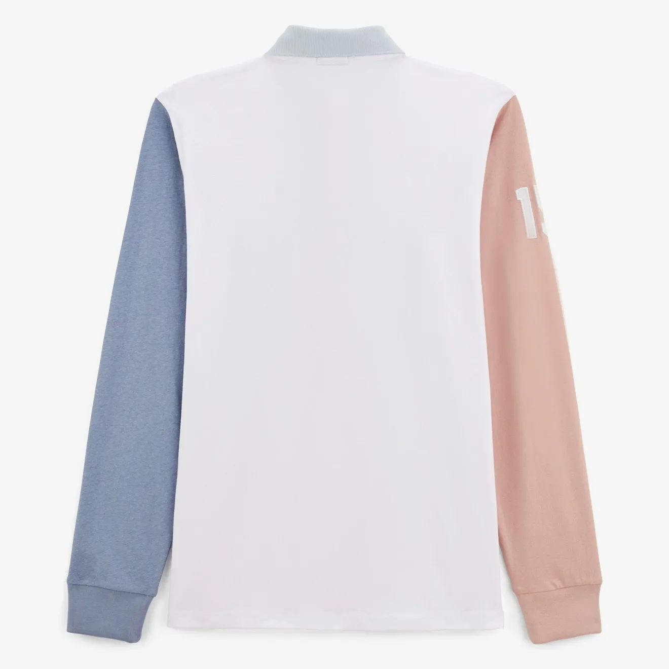 Polos|Tel Père, Tel Fils>SERGE BLANCO Levi long-sleeved rugby jersey colorblock junior white BLANC