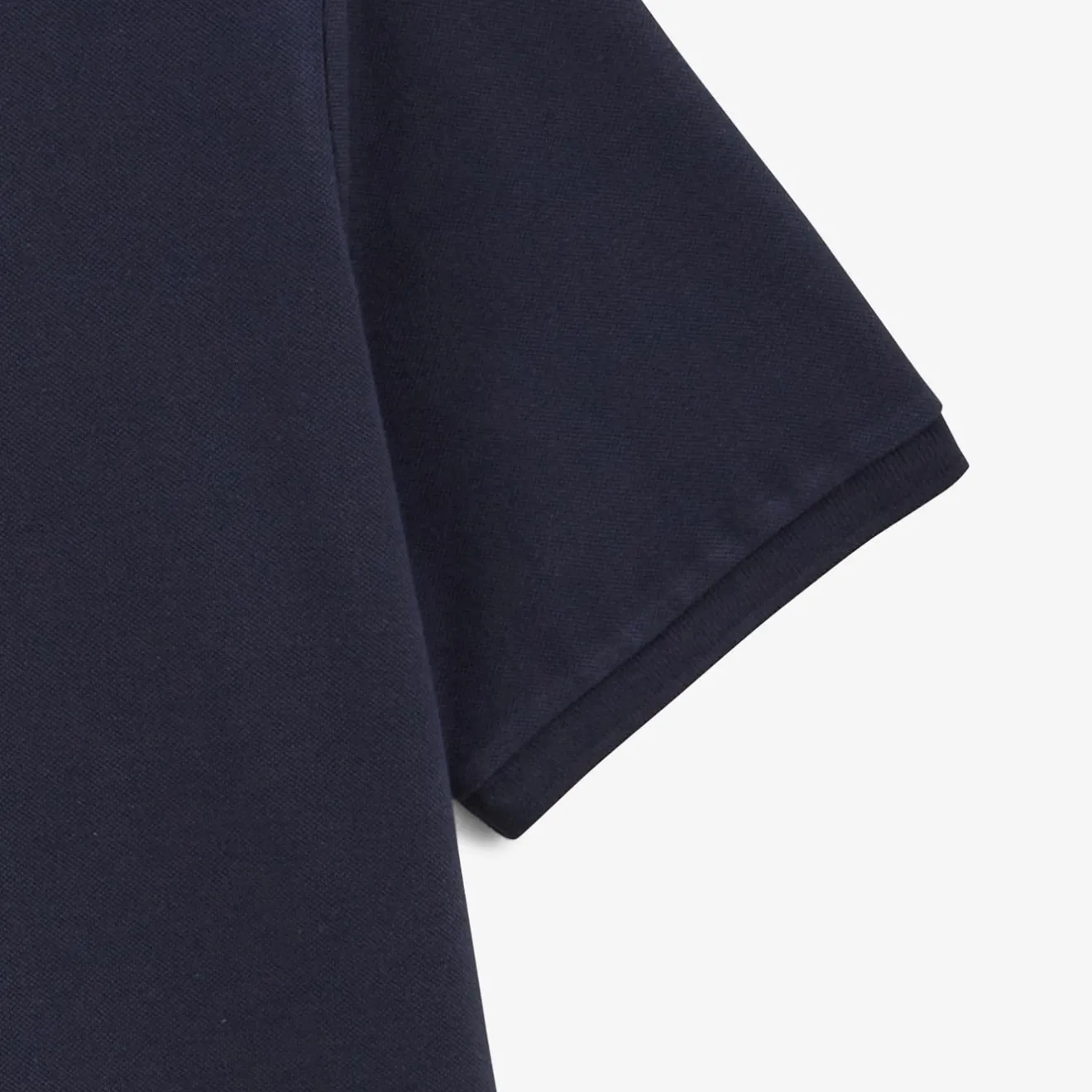Polos>SERGE BLANCO Lino short-sleeved pique polo shirt with zipped collar in dark navy ARDOISE