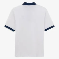 Polos>SERGE BLANCO Loan men's white cotton pique polo shirt BLANC