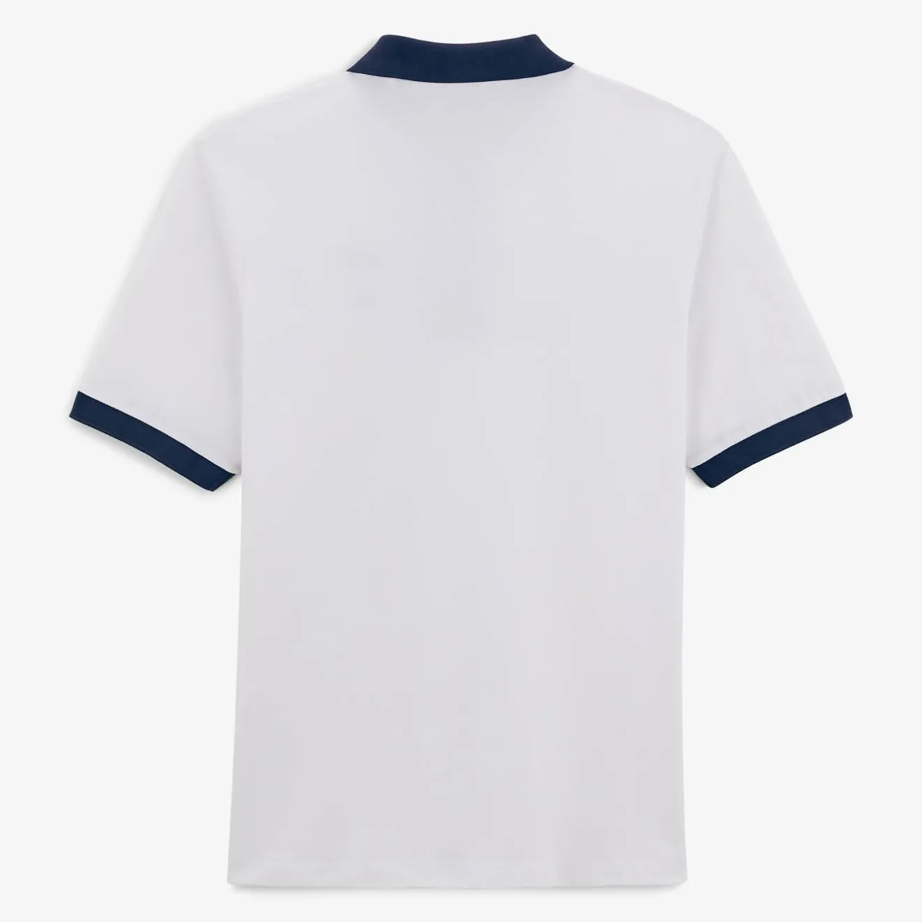 Polos>SERGE BLANCO Loan men's white cotton pique polo shirt BLANC